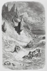 Échouement du navire de Sinbad, vers 1868